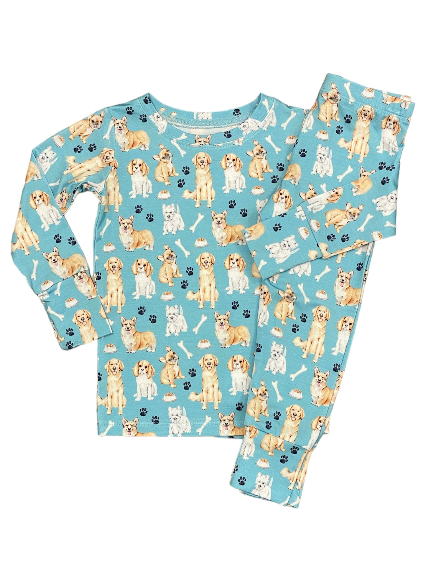 Teal Dog PJ Set