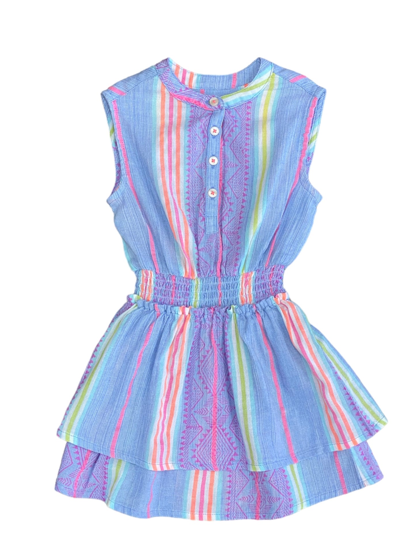 Boho Summer Smocked Waist Dress