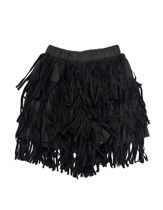 Black Fringe Shorts