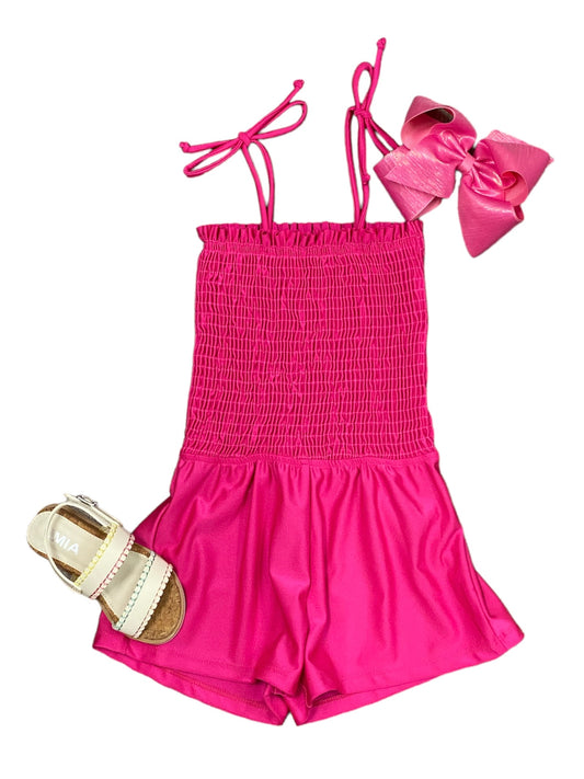 Pink Smocked Romper