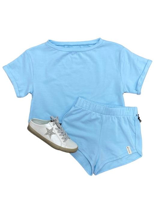 Cool Blue French Terry Butterfly Short