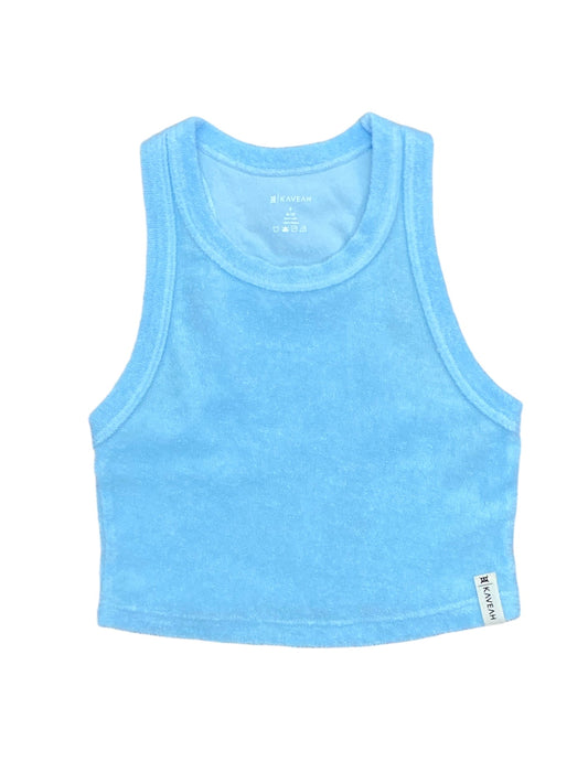 Blue Terry Cloth Muscle Tee