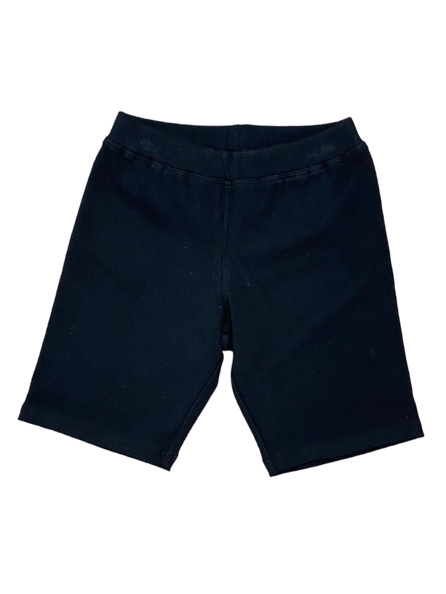 Black Rib Biker Shorts