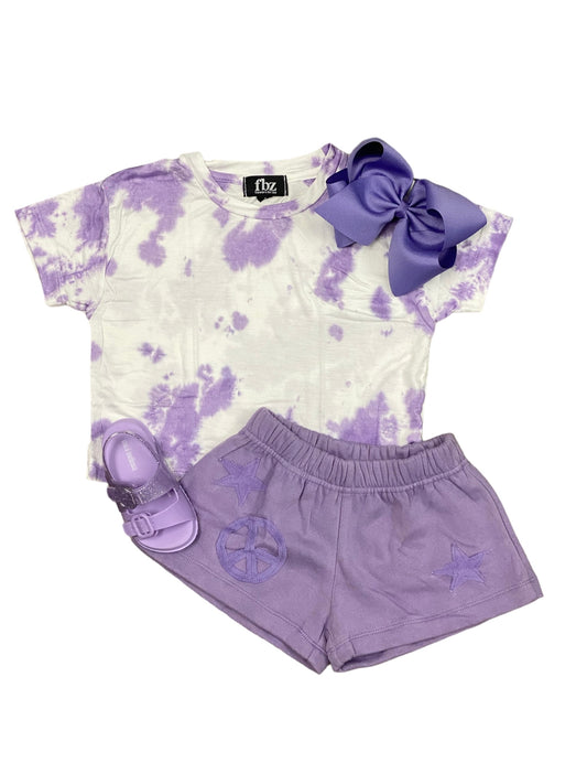 Purple Smoke Tie Dye Top