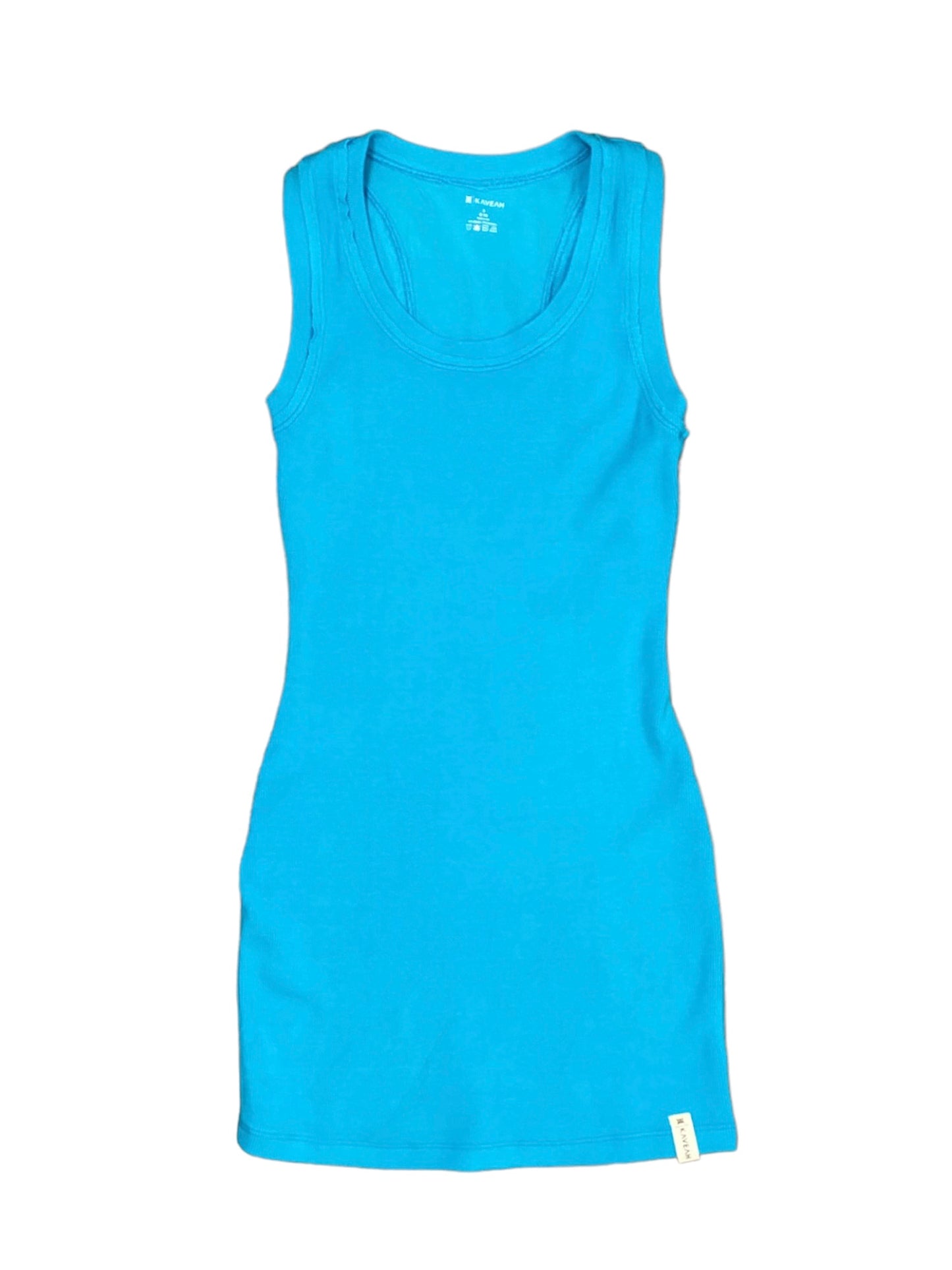 Ibiza Blue Ribbed Tank Dress
