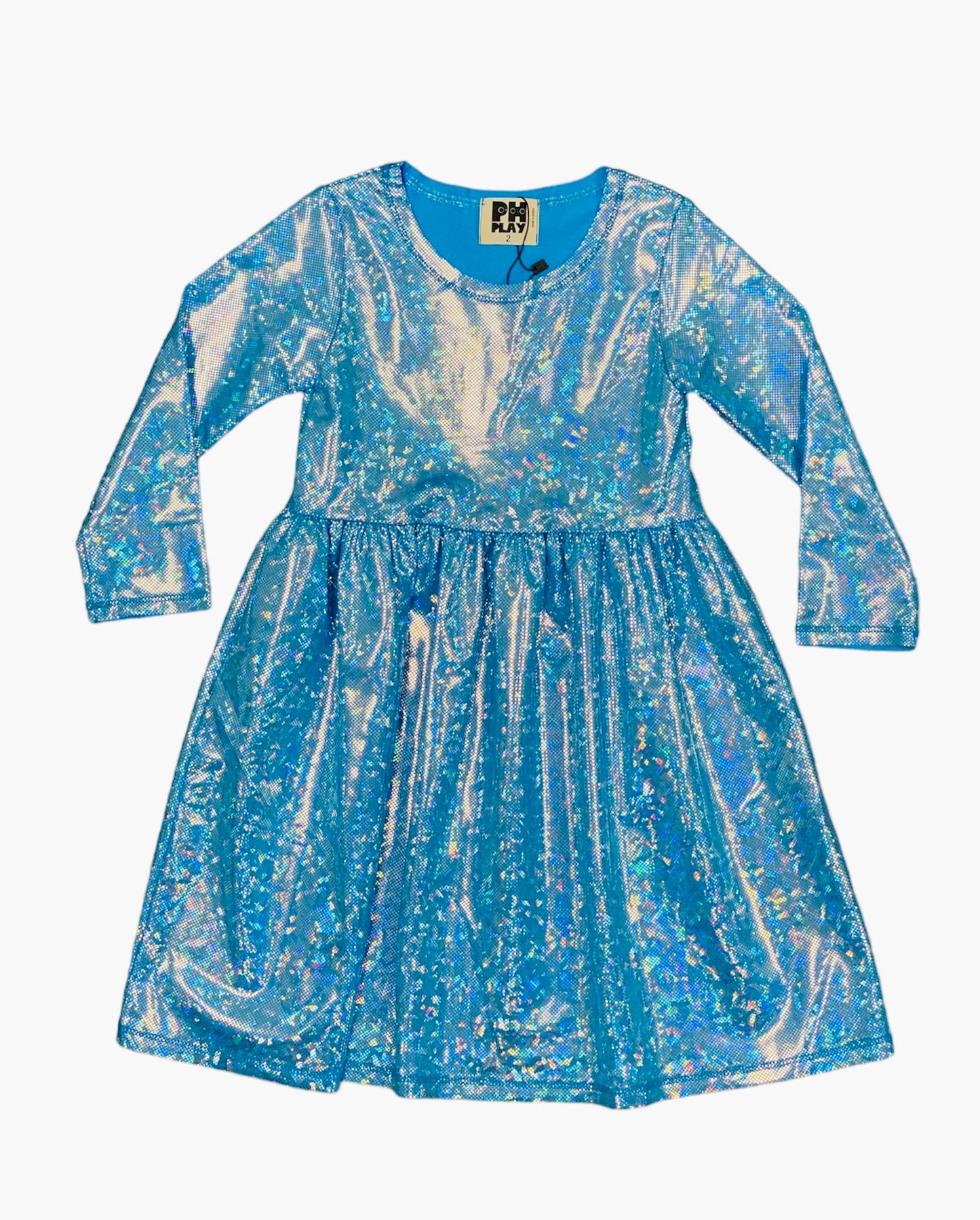 Blue Holo Disco Dress