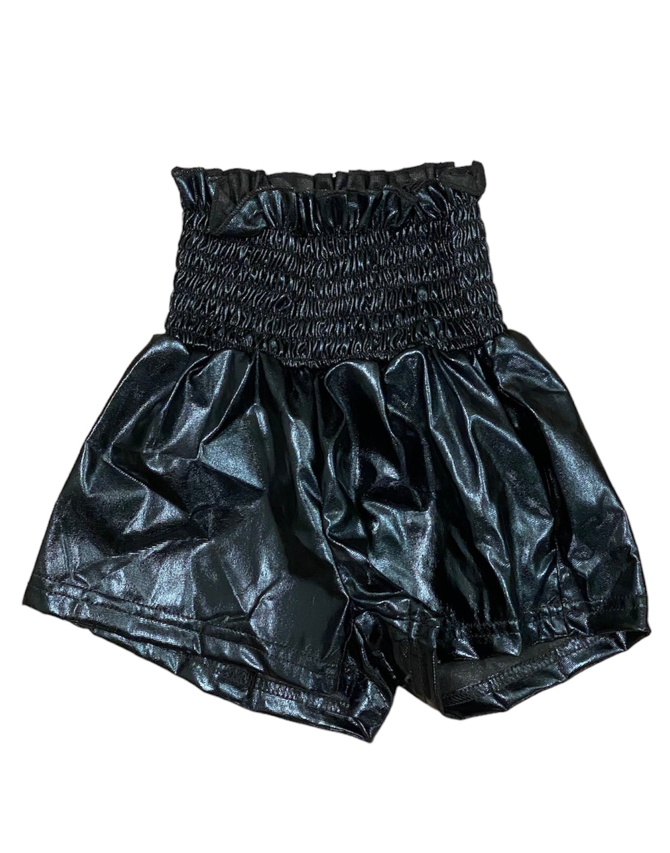 Black Metallic Swing Shorts