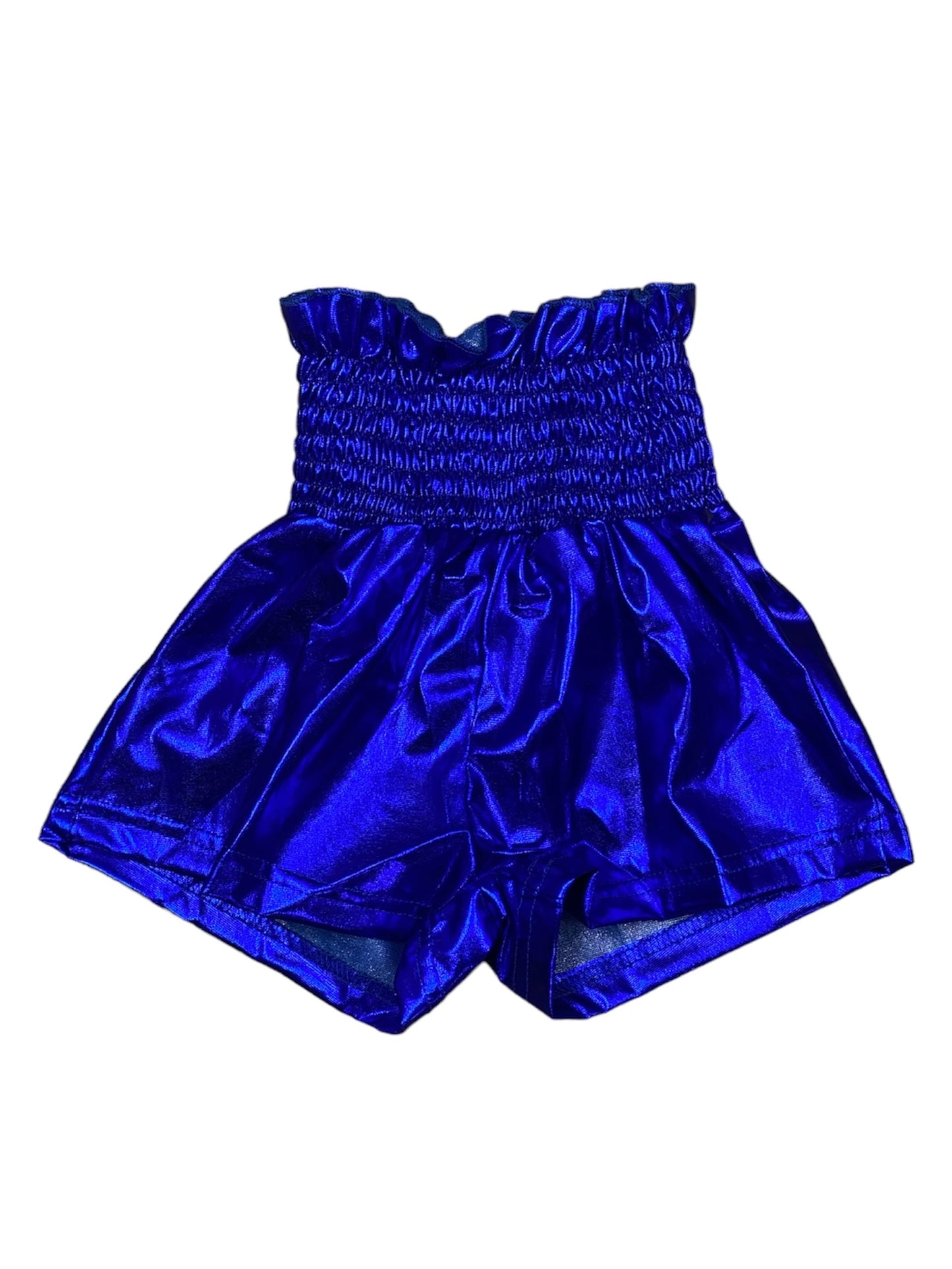 Royal Blue Metallic Swing Short