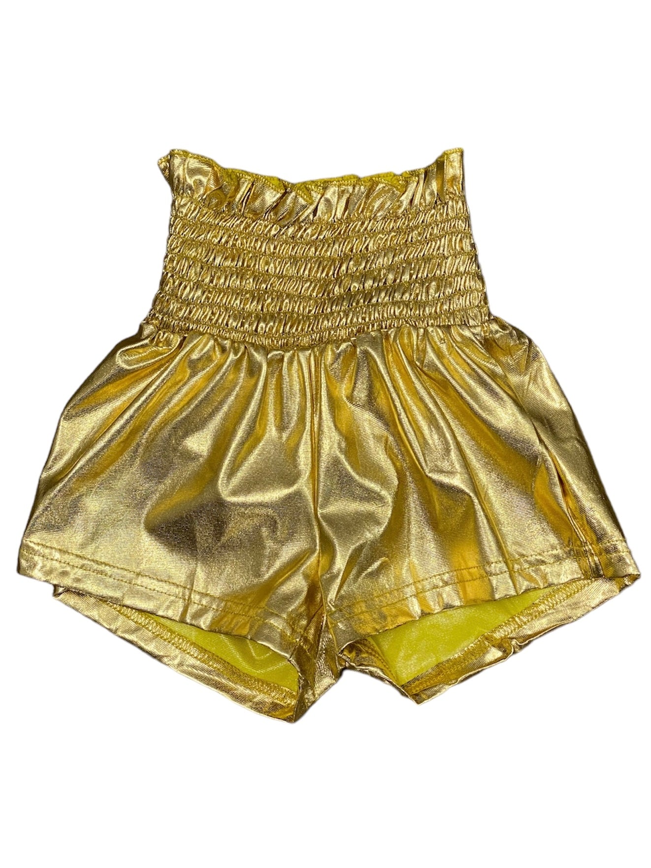 Gold Metallic Swing Shorts