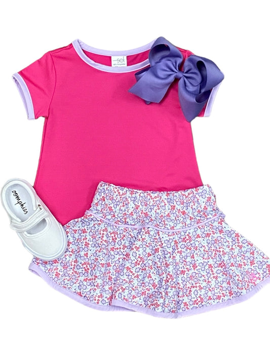 Pink & Purple Bridget Basic Tee