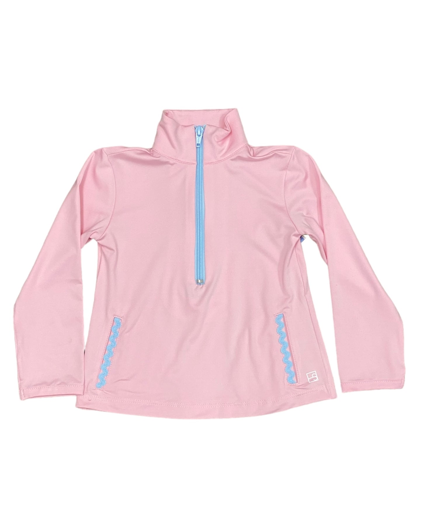 Cotton Candy Pink & Blue Heather Half Zip