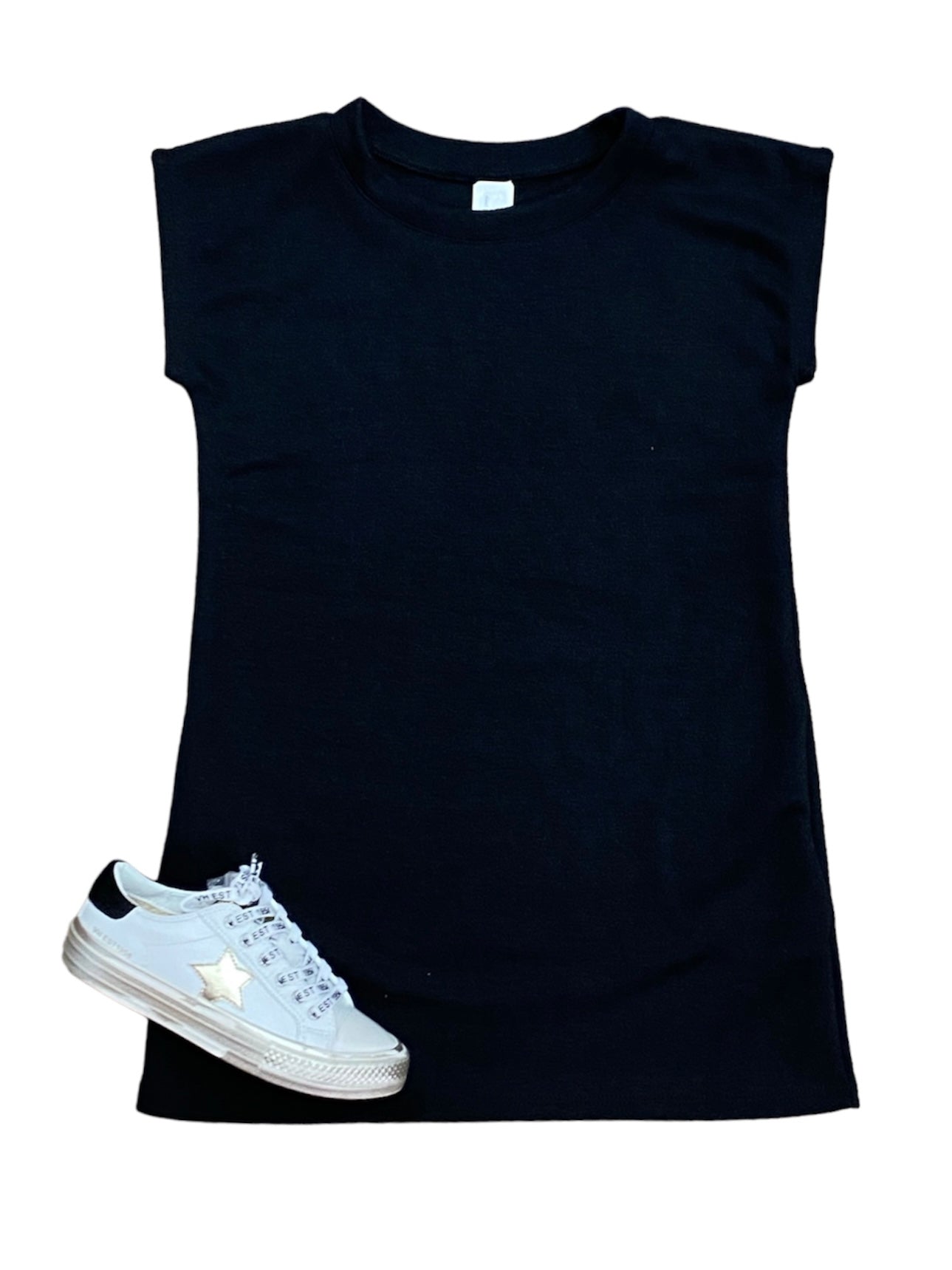 Black Scuba Cashmere Dress