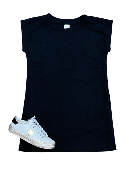 Black Scuba Cashmere Dress