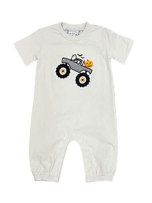 Spooky Truck Appliqué Romper