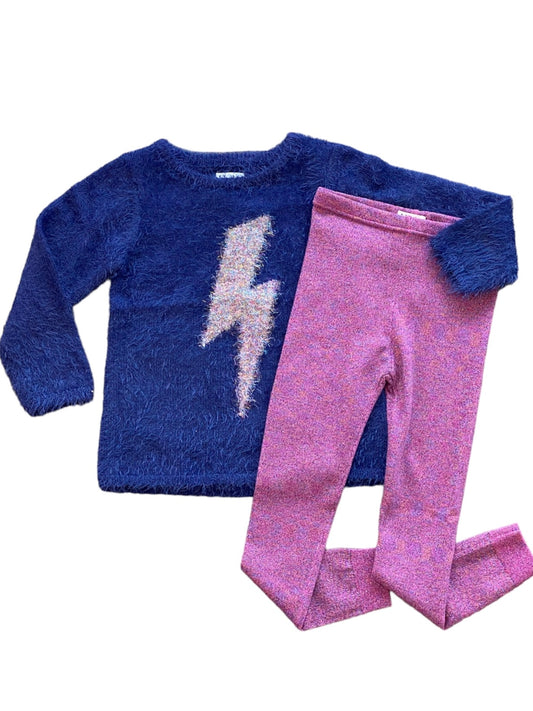 Lightning Bolt Furry Sweater