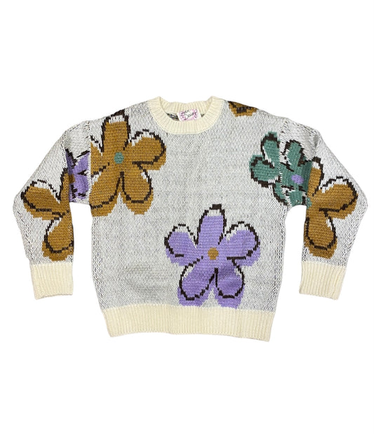 Floral Drawing Sweater