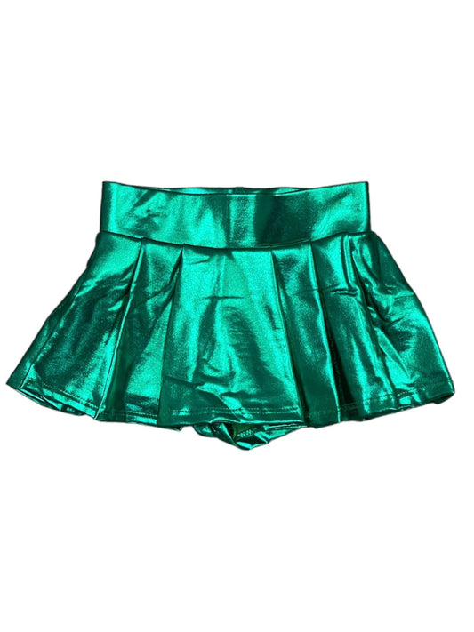 Green Metallic Skort