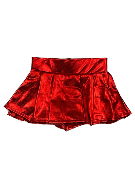 Red Metallic Skort