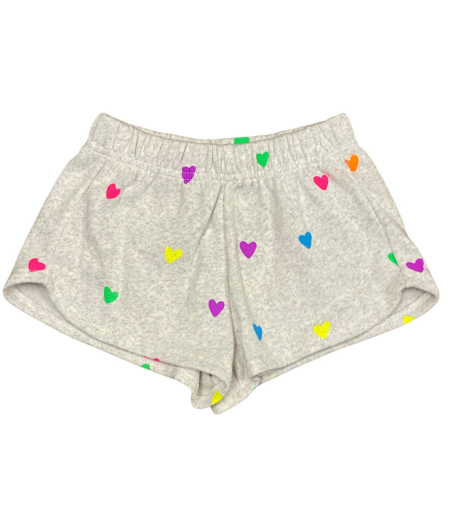 Light Gray Multi Heart Shorts