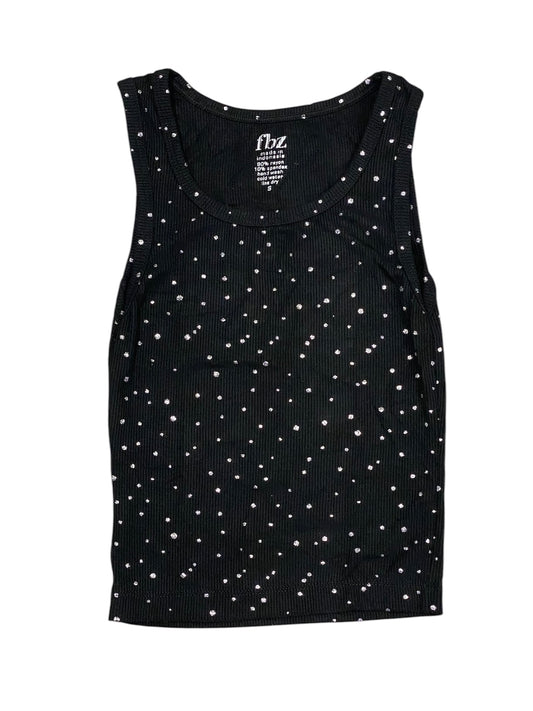Black W Silver Sparkle Tank