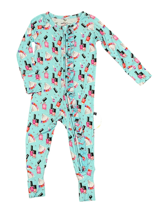 Avery Ruffled Zippered Footie