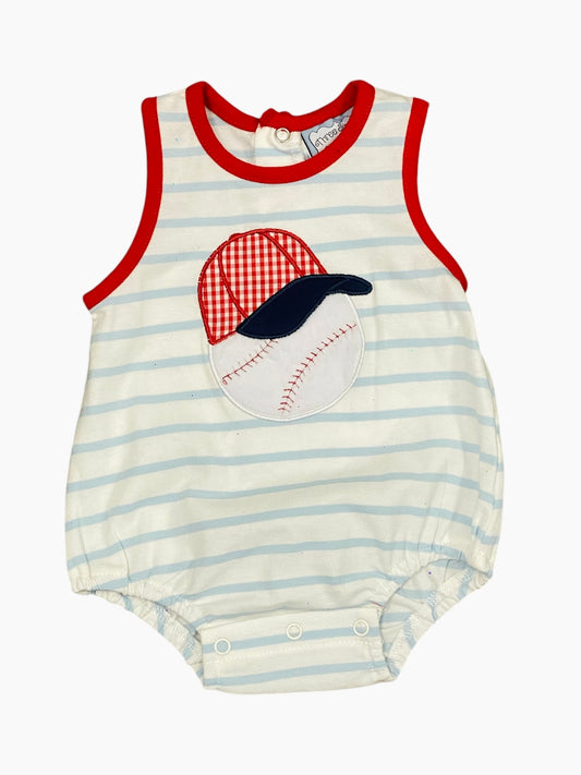 Baseball Boys Appliqué Bubble