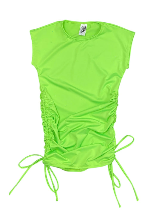 Neon Green Ruche Dress