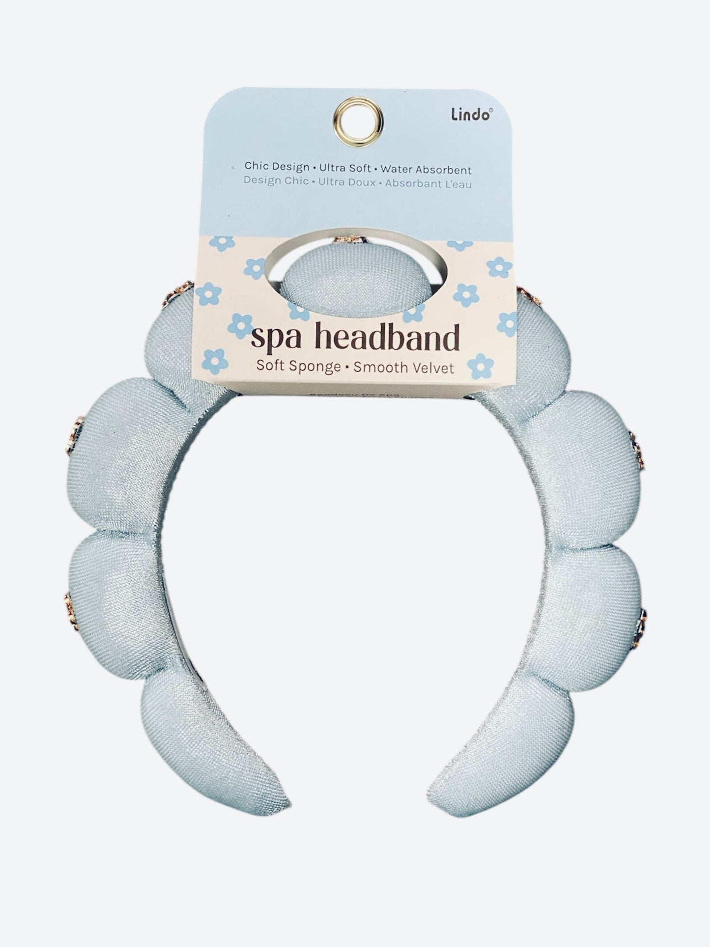 Spa Headband: Blue with Flower