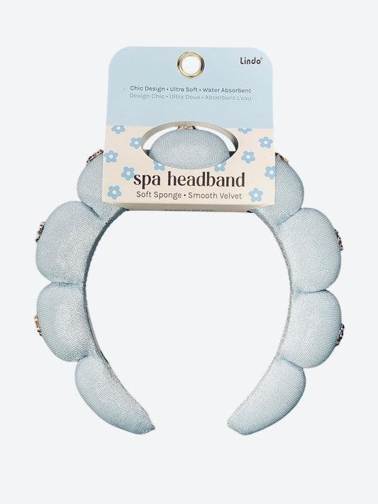 Spa Headband: Blue with Flower