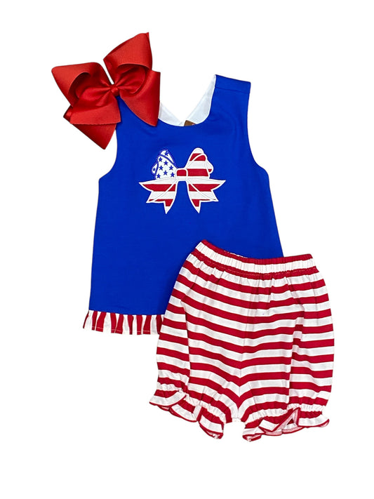 Americana Bow Bloomer Set