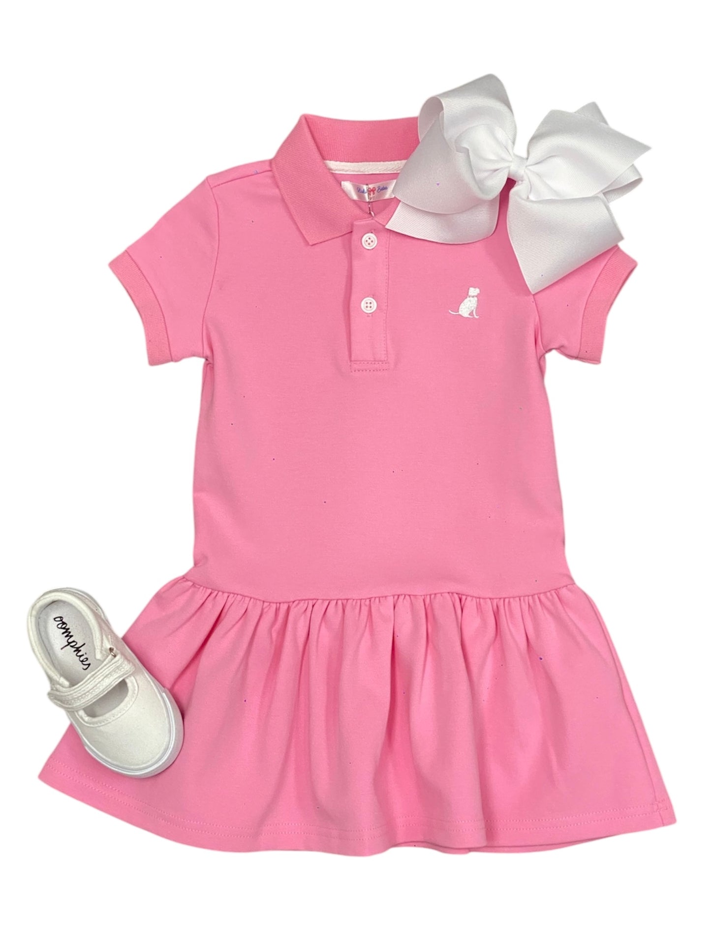 Polo Dress-Bubblegum