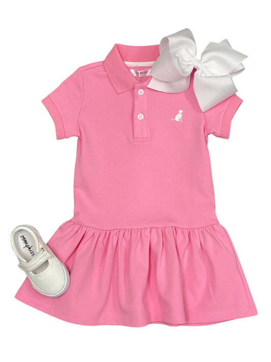 Polo Dress-Bubblegum