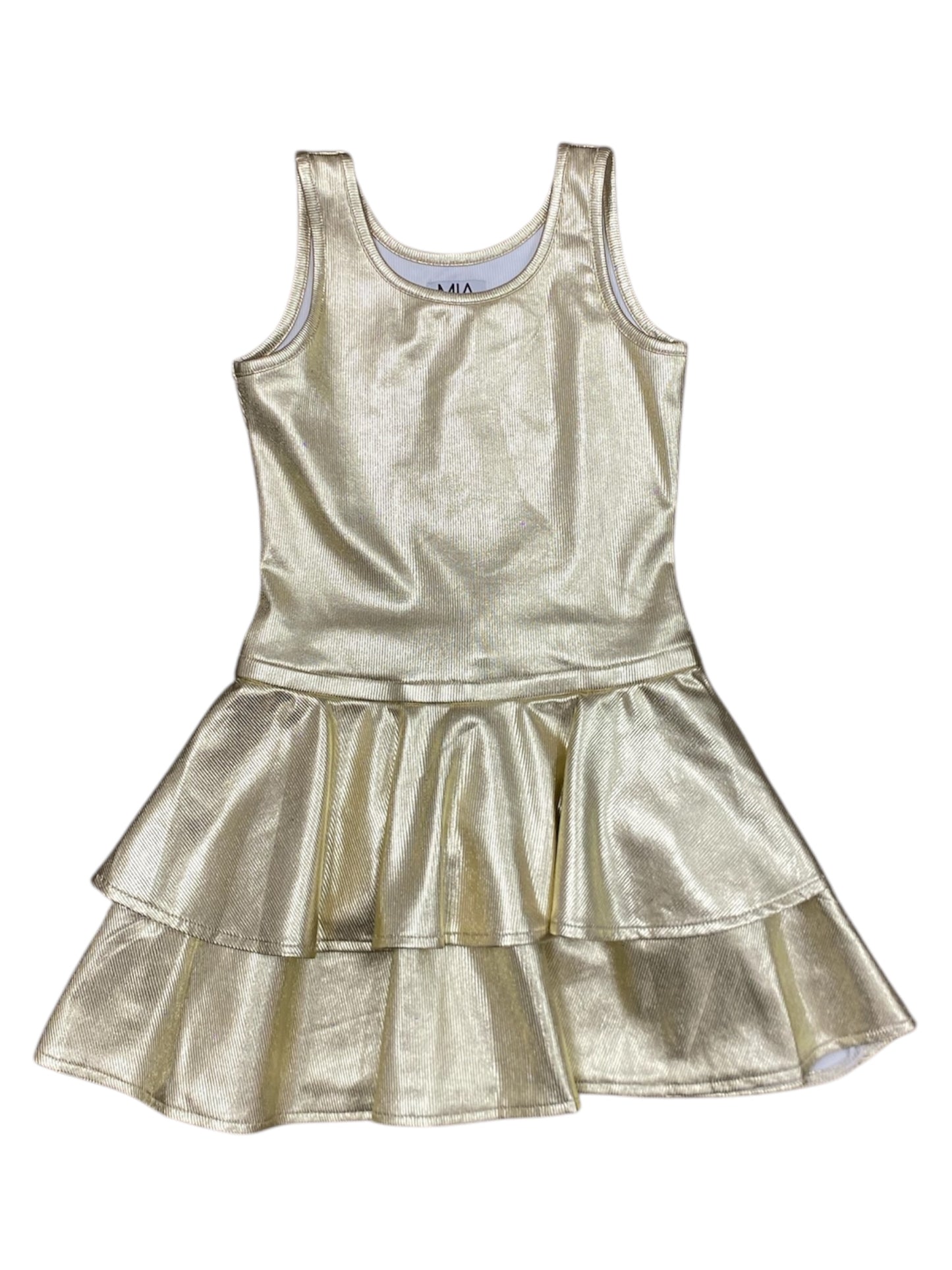 Gold Tiered Dress