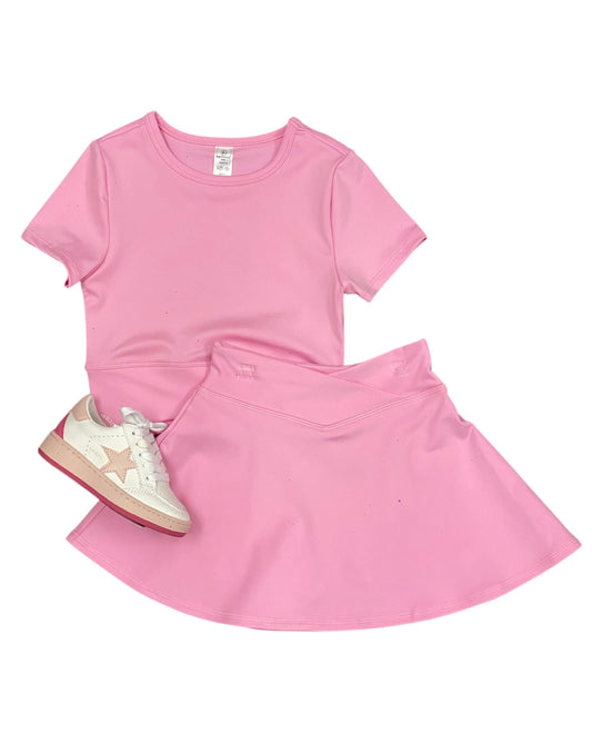 Pink Athletic Crossover Set