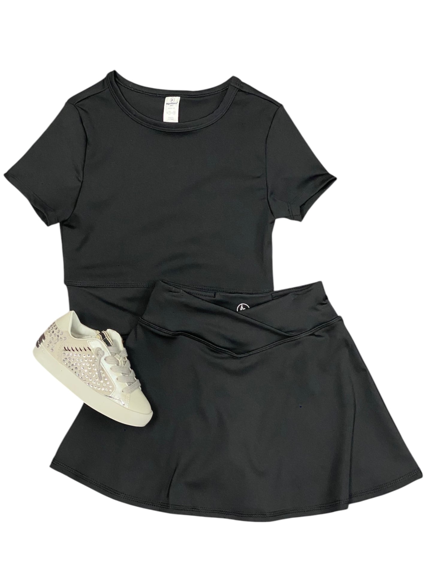 Black Athletic Crossover Set