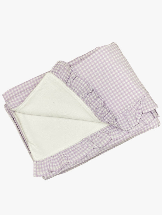 Lilac Gingham Pool Towel