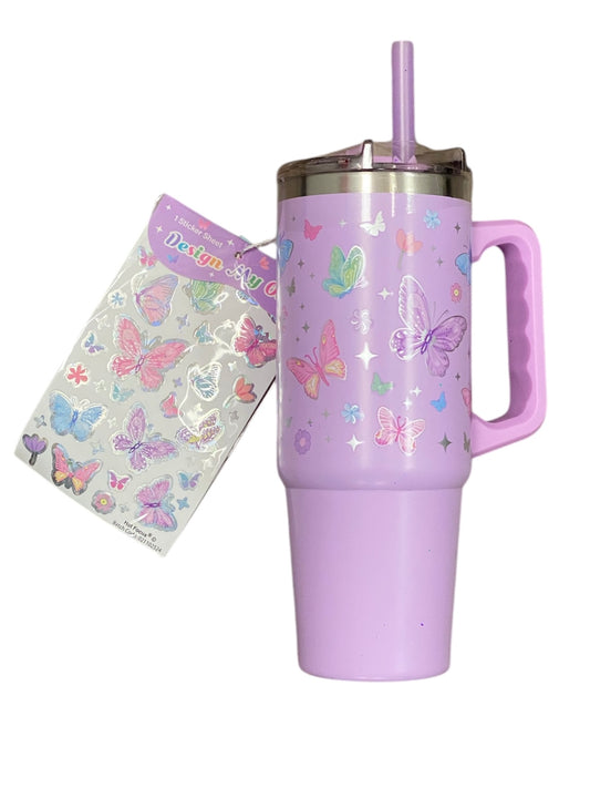Stainless Steel Tumbler Tie Dye Butterfly