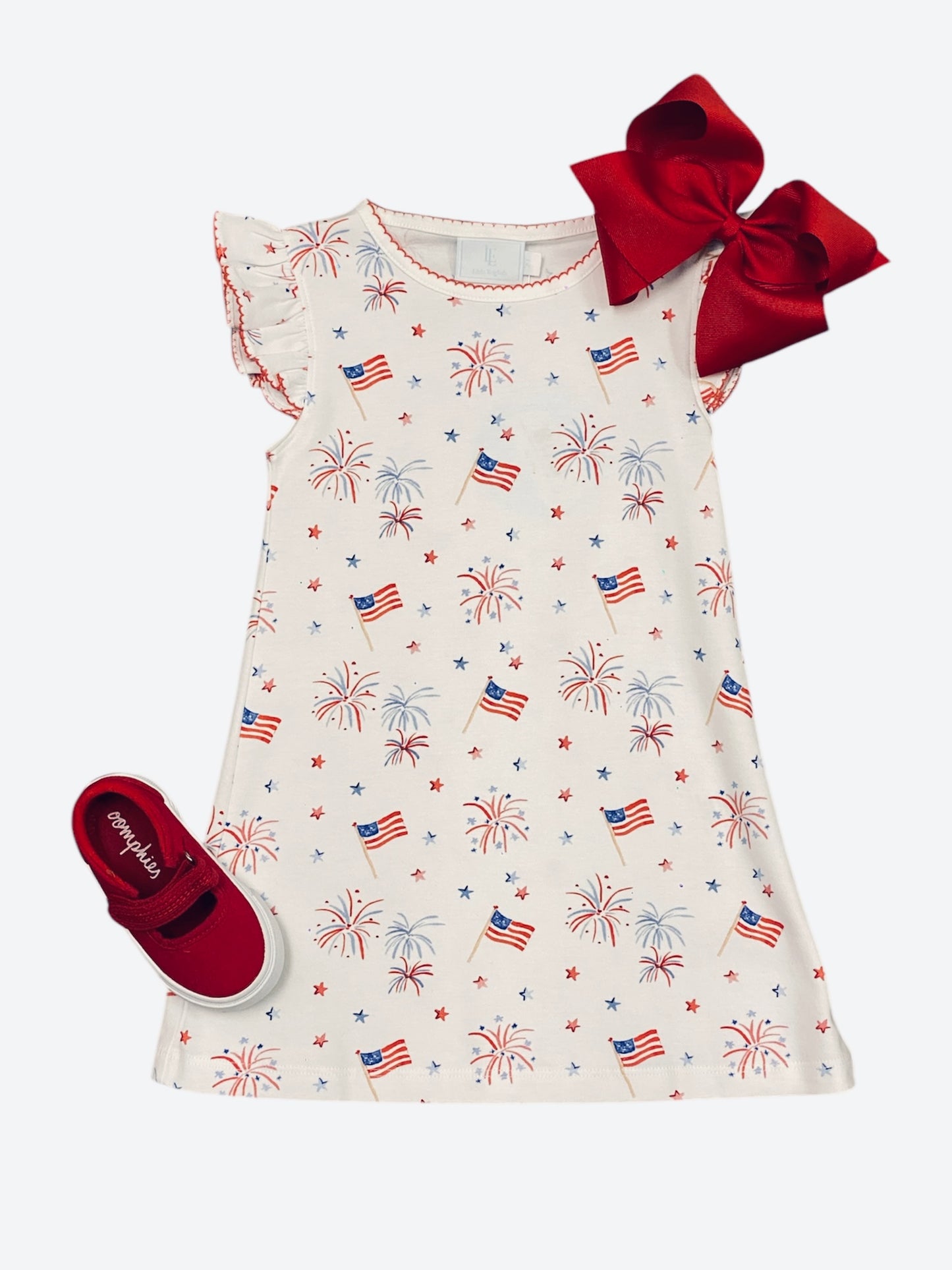 Flags Angel Sleeve Dress