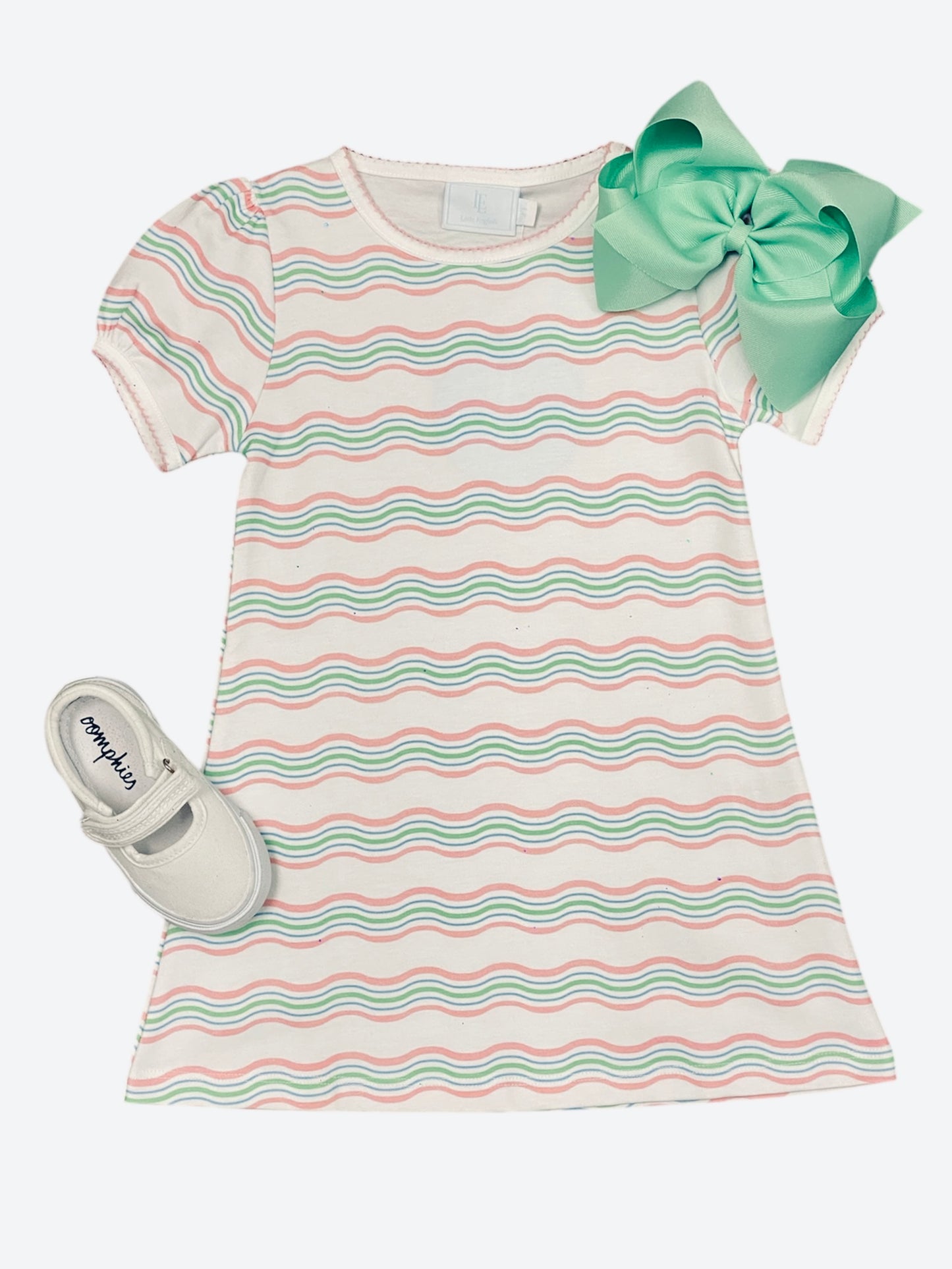 Squiggle Stripe T-Shirt Dress