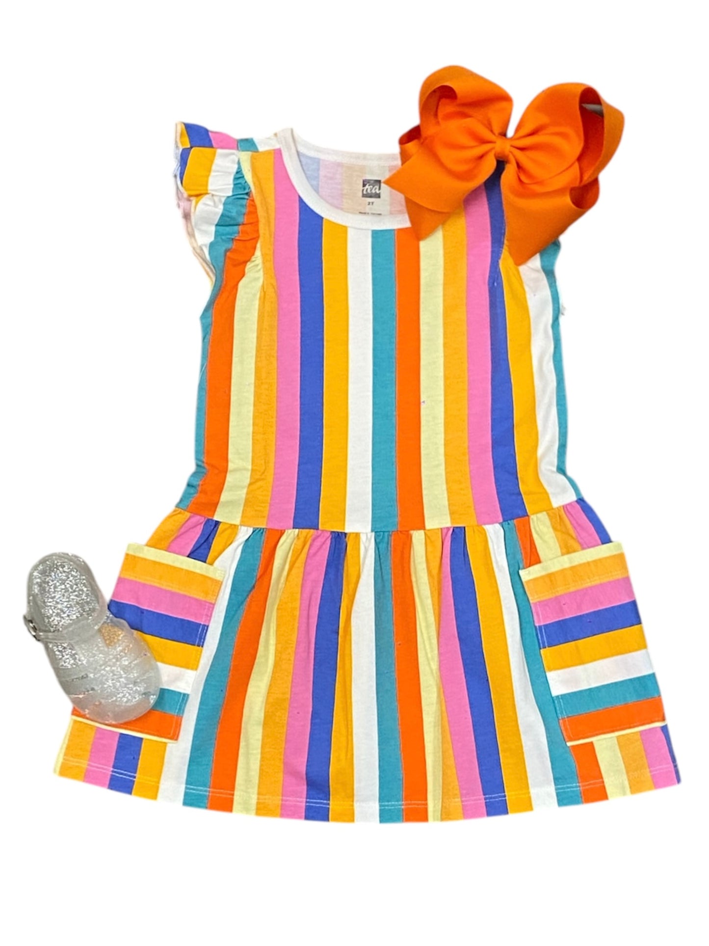 Lamu Sunset Stripe Pocket Dress