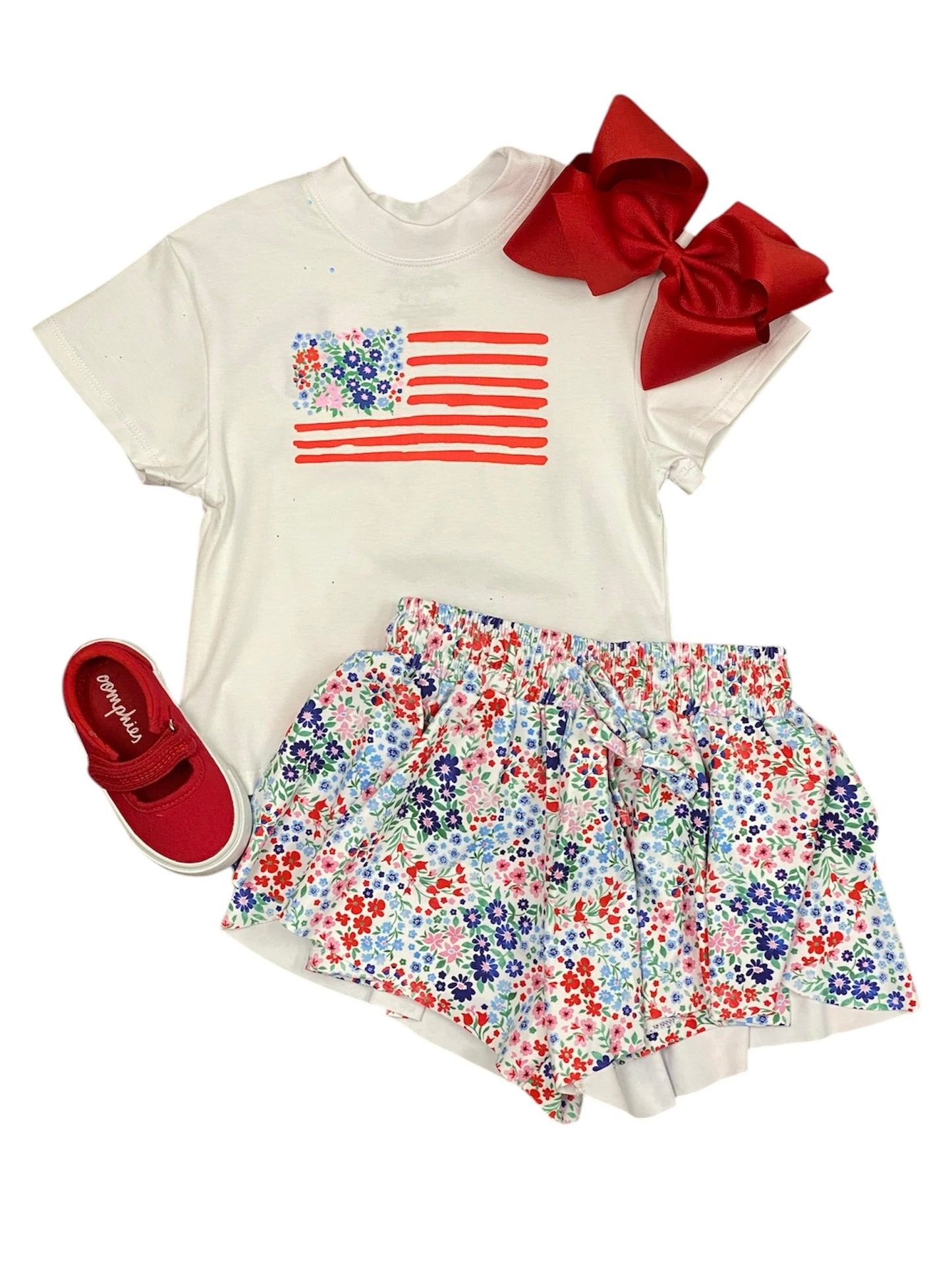 Liberty Flower Gathered Butterfly Short