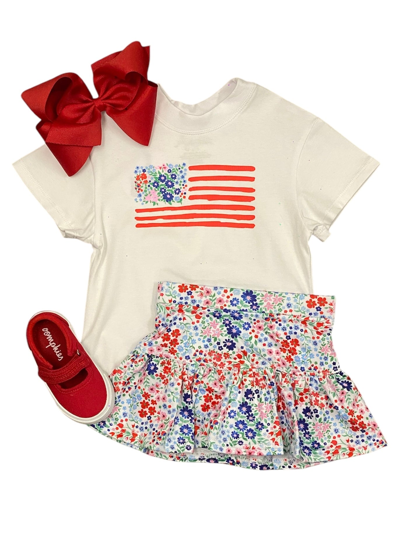 Liberty Flower Gathered Skort