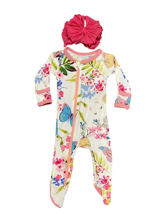 Butterfly Florals Footie