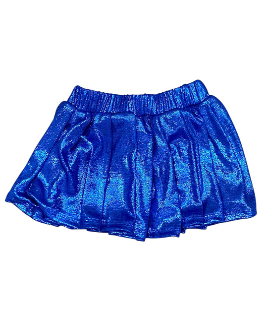 Royal Blue Foil Pleated Skort
