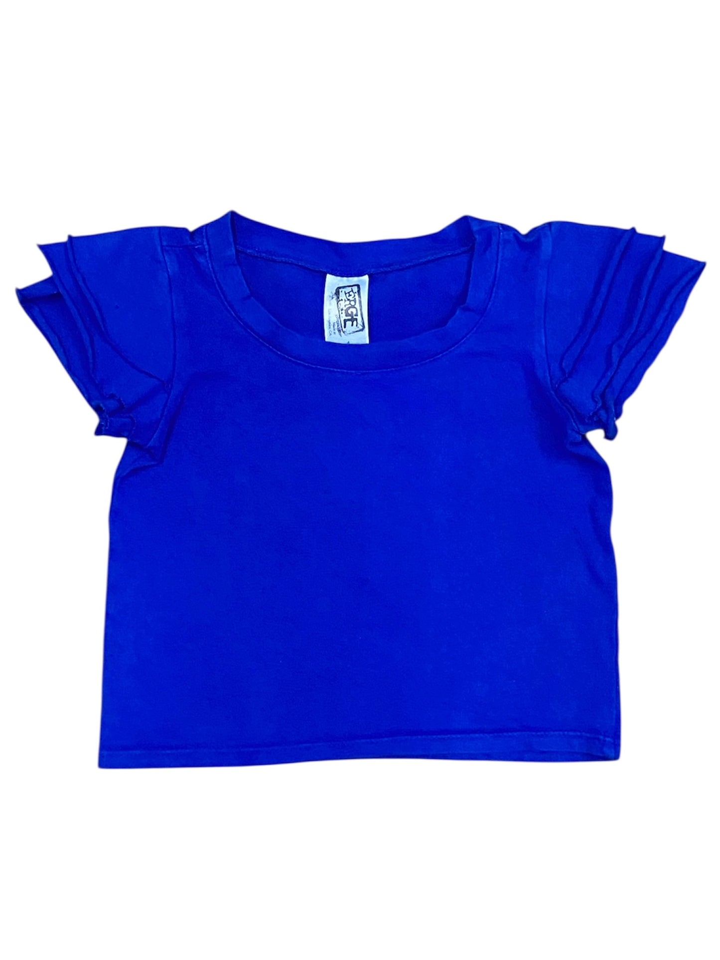 Royal Blue Ruffle Top