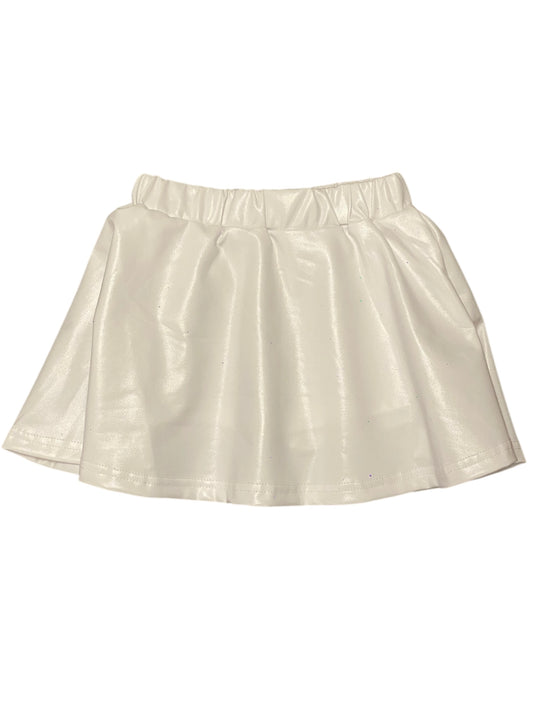 White Metallic Skort