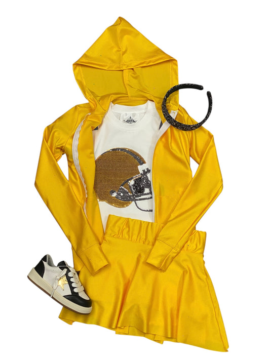 Gold Yoga Zip Hoodie