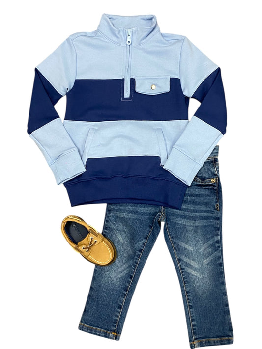 Max Block Stripe 1/4 Zip