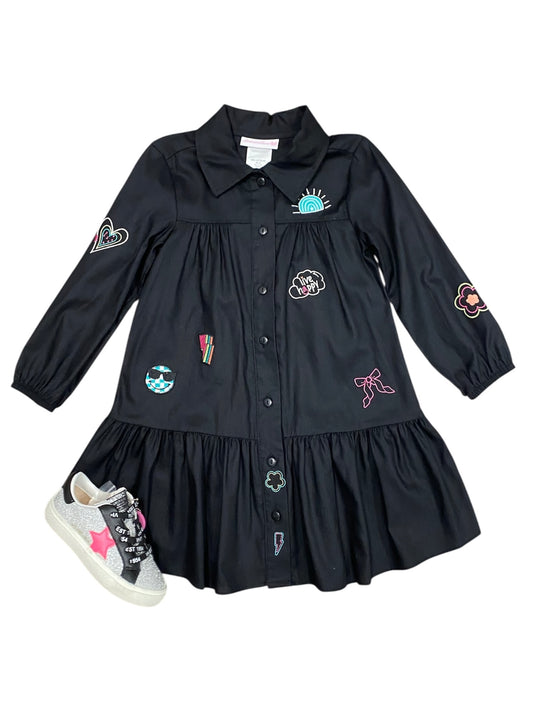 Patch-Motif Shirt Dress