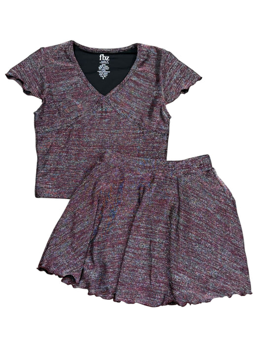 Space Dye Metallic Skirt